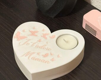 Heart Candle Holder - Je t'adore Maman | Home decor | Gift | Tealight