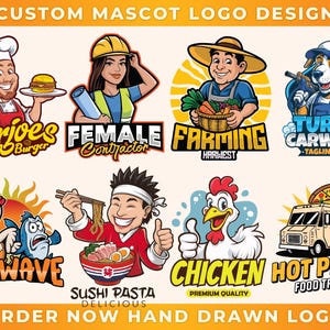 Projektowanie logo maskotki z kreskówek, ręcznie rysowane logo maskotki, profesjonalny twórca logo firmy, logo portretu postaci, nowoczesne logo graficzne