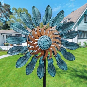Hand Made Garden Wind Spinner, Wind Sculpture, Outdoor Garden Spinner, Outdoor Garden Decoration, Gift, Kinetic Wind Spinner, Windmill