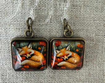 Sleeping Fox Hypoallergenic Plastic Earrings: Sensitive Ears
