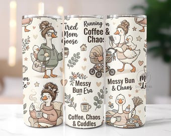 Frases divertidas de mamás gansos, vaso térmico de 20 oz, vaso delgado, humor de gansos, PNG de ganso divertido, diseño de sublimación, PNG de vaso, descarga digital