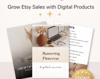 Mastering Pinterest Marketing Guide | Beginner Strategy Course (Digital Download) with PLR and MRR
