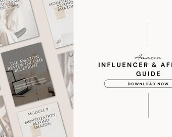 The Amazon Review Income Blueprint I Amazon Influencer Course | How to Make Money with Amazon Reviews | Digital Download