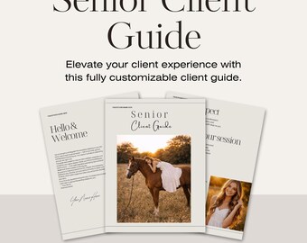Senior Photography Client Guide | Editable Canva Template (PDF)