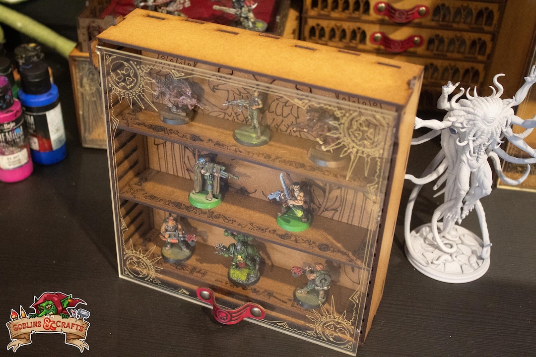 Miniature Storage. Grimdark Display Case for Miniatures and Paintings ...