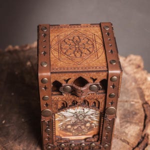 MtG deck box for collectible card games, Commander, DnD spell cards, Lorcana, Onepiece, Pokémon, and other games. Dice and counter drawer. image 5