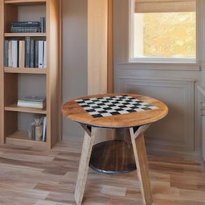 Whiskey Barrel Table, Chess Table | Rustic Home Decor