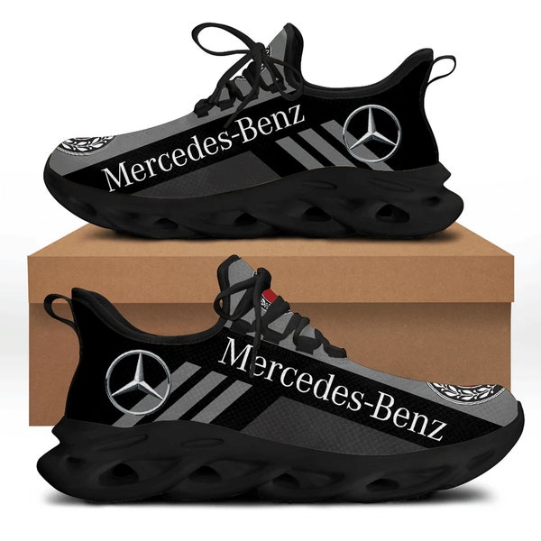 Mercedes Benz Running Shoes, Vintage Style, Customize Name And Any Logo