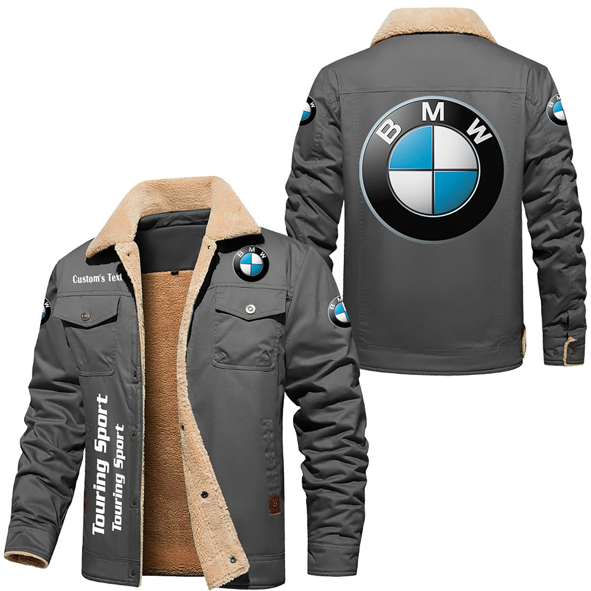 BMW Cargo Fleece gefütterte Baumwolljacke, Vintage-Stil ...