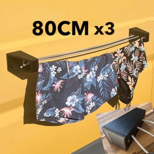 Stendibiancheria magnetico ultracompatto da 80 cm per furgone / camper / auto - 2 magneti