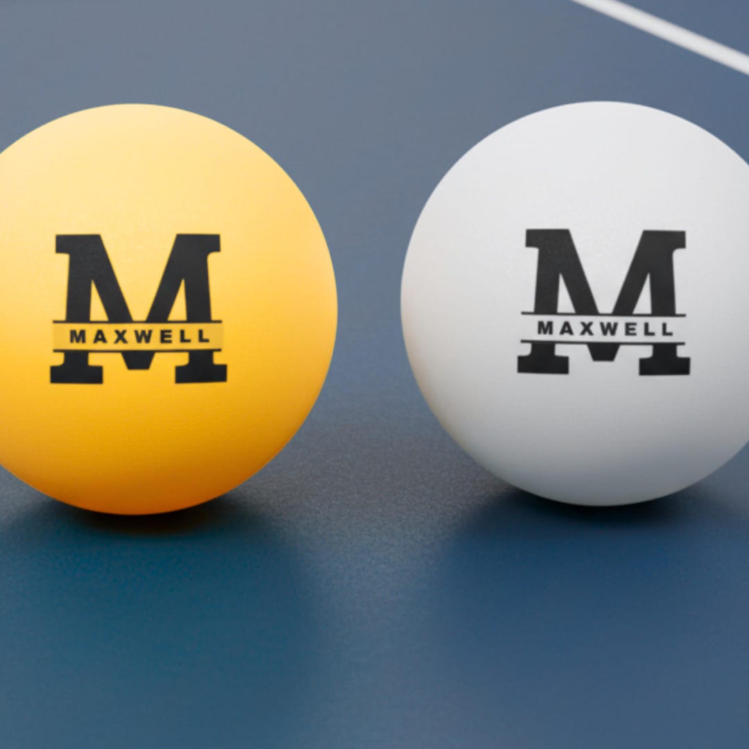 Ping Micro Monogram Custom Monogram Ping Pong Balls , Personalized Initial & Name , Unique ...