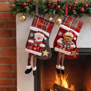 Personalized Family Stockings Monogram Christmas Stockings 2025 Stockings With Name Large Xmas Stocking,Holiday Stockings,Christmas Gift