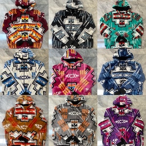 Southwestern New Geostorm Design Unisex Adult Hooded Jackets