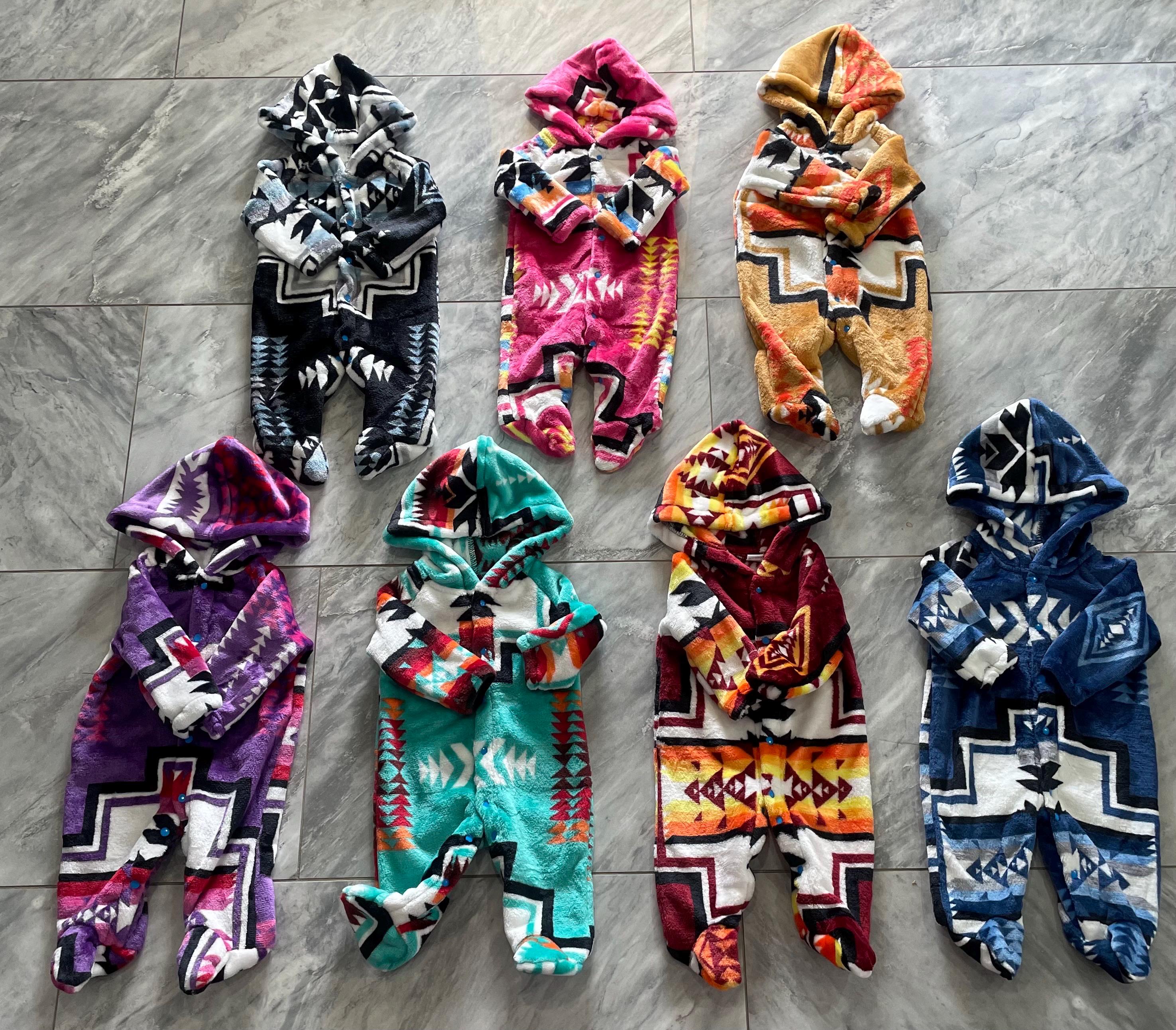 Native American Design Winter Baby Jumpsuit