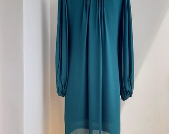 green emerald velvet dress Sisley