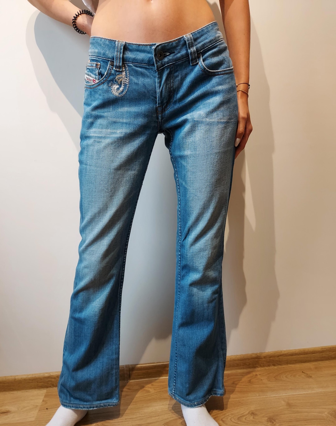 Vintage Diesel Industry Denim/ Y2K Low-rise Jeans/ W29/ Made in