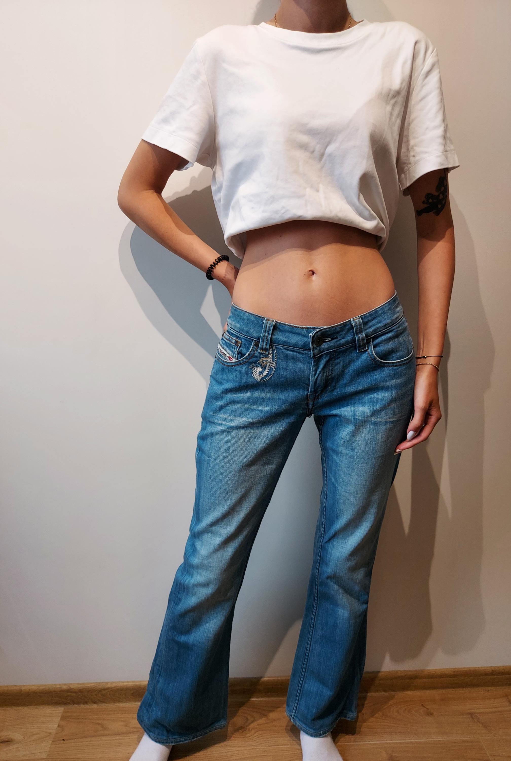 Vintage Diesel Flared Jeans, Low-rise Denim, Y2K Style (W29) - Etsy