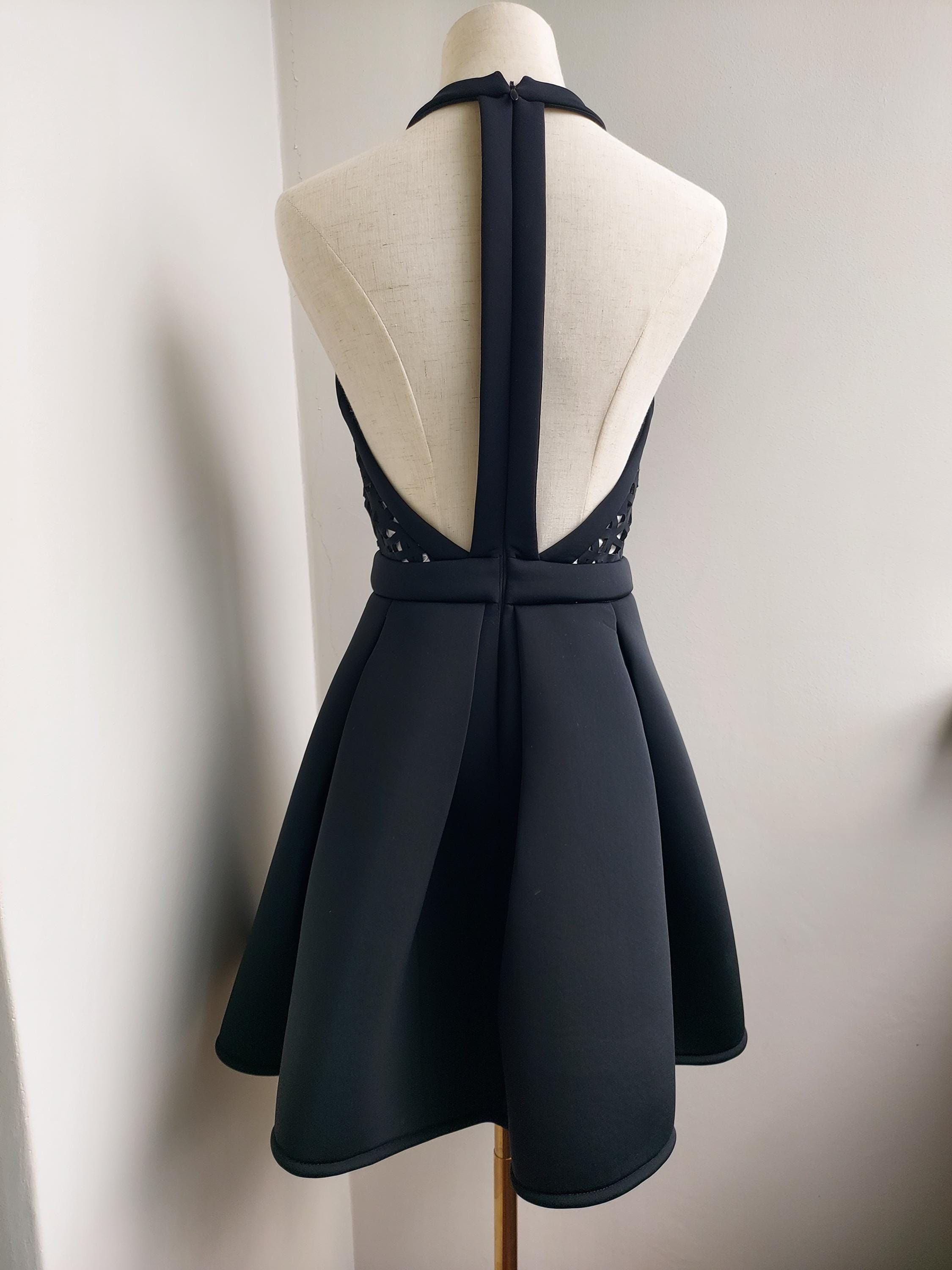 white christmas dresses Fitted Sleeveless Neoprene Gown by Ladivine CH377