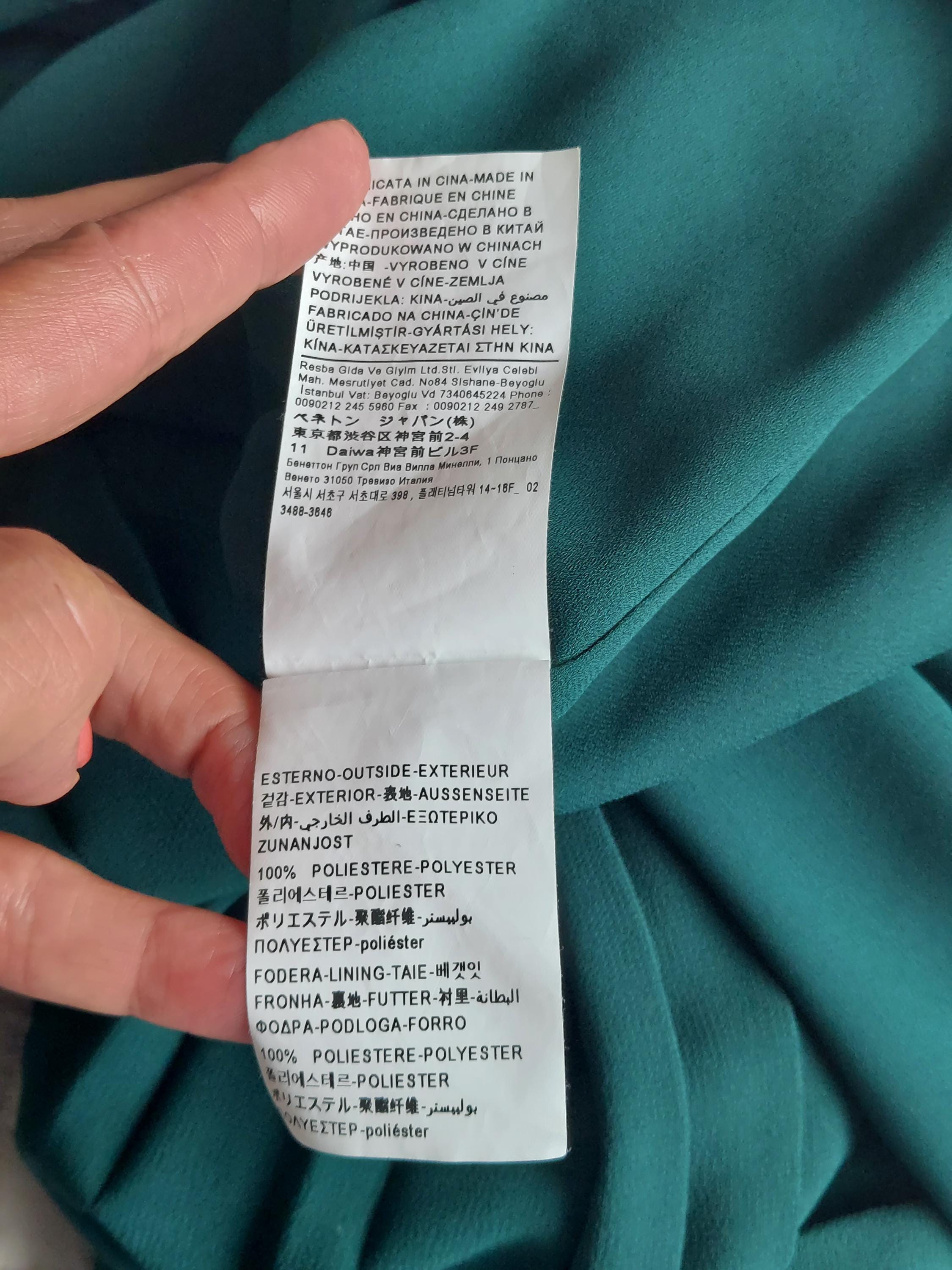 green emerald velvet dress Sisley