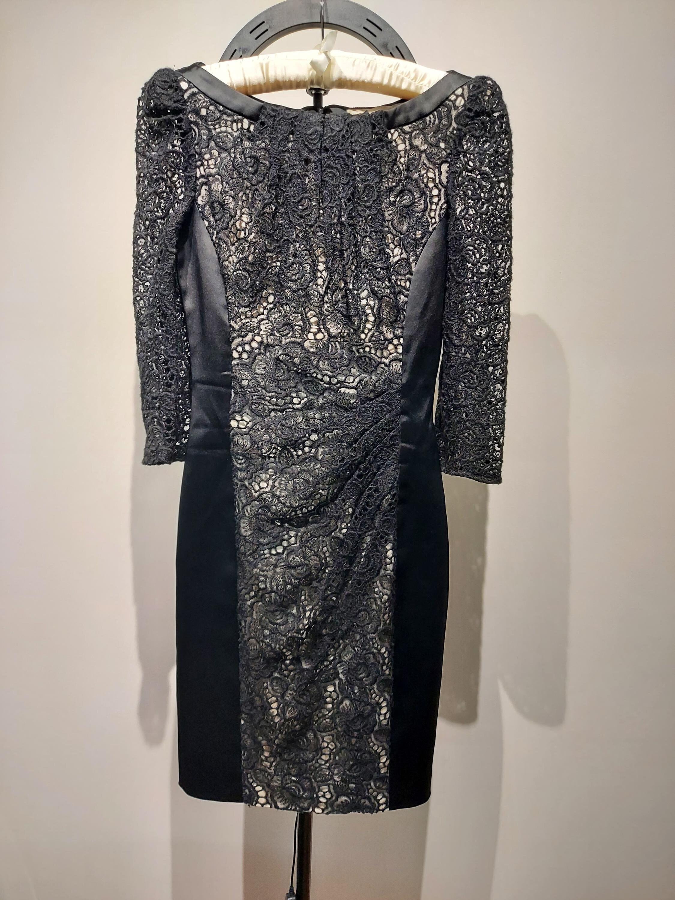 Robe De Cocktail Noire Karen Millen Taille 8 - Style Fit & Flare - Neuf Avec étiquettes