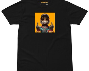 Nine lives and zero chill Cat Unisex premium t-shirt
