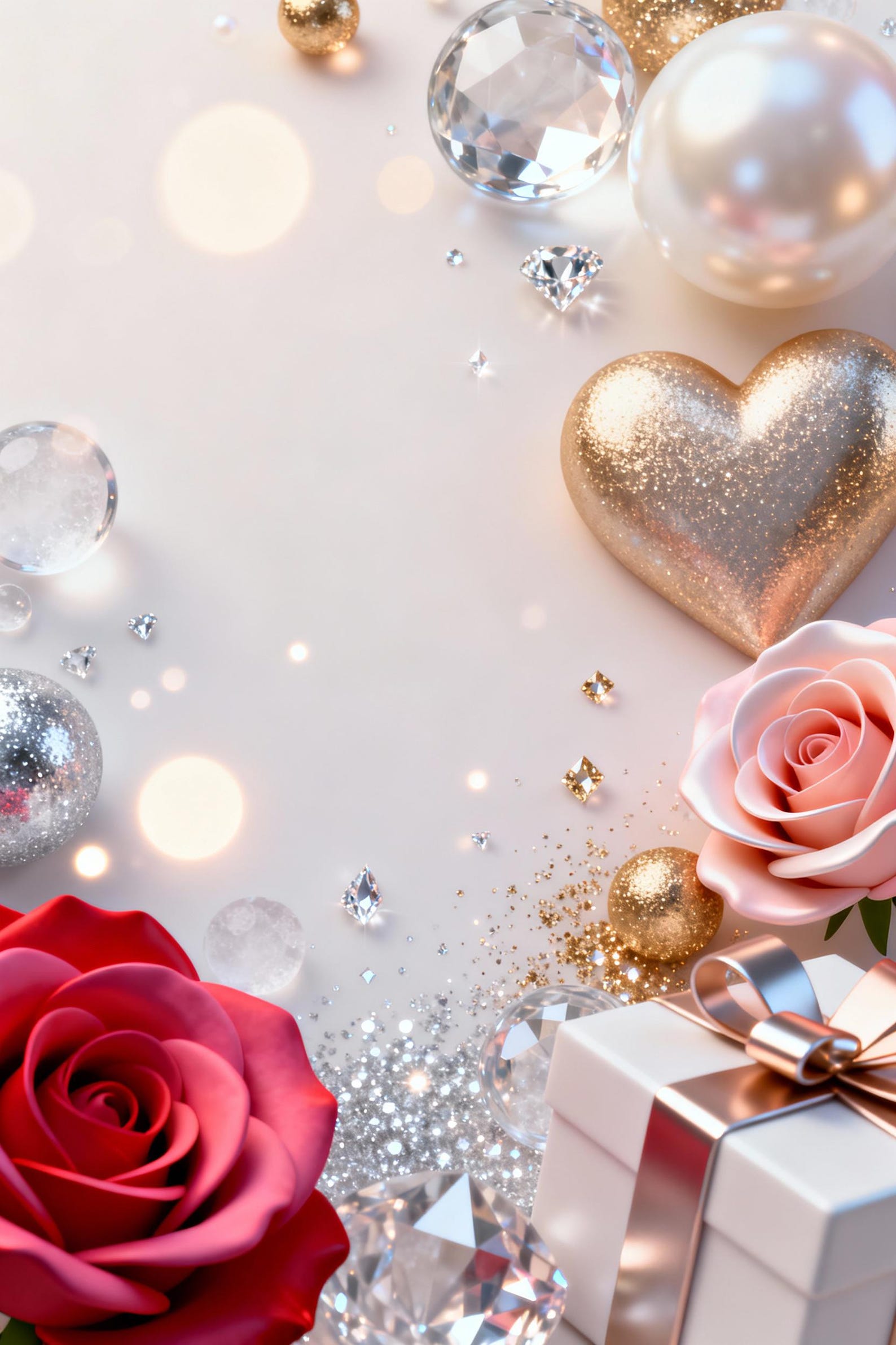 Luxury Valentine Background Template – Elegant Premium Holiday Design
