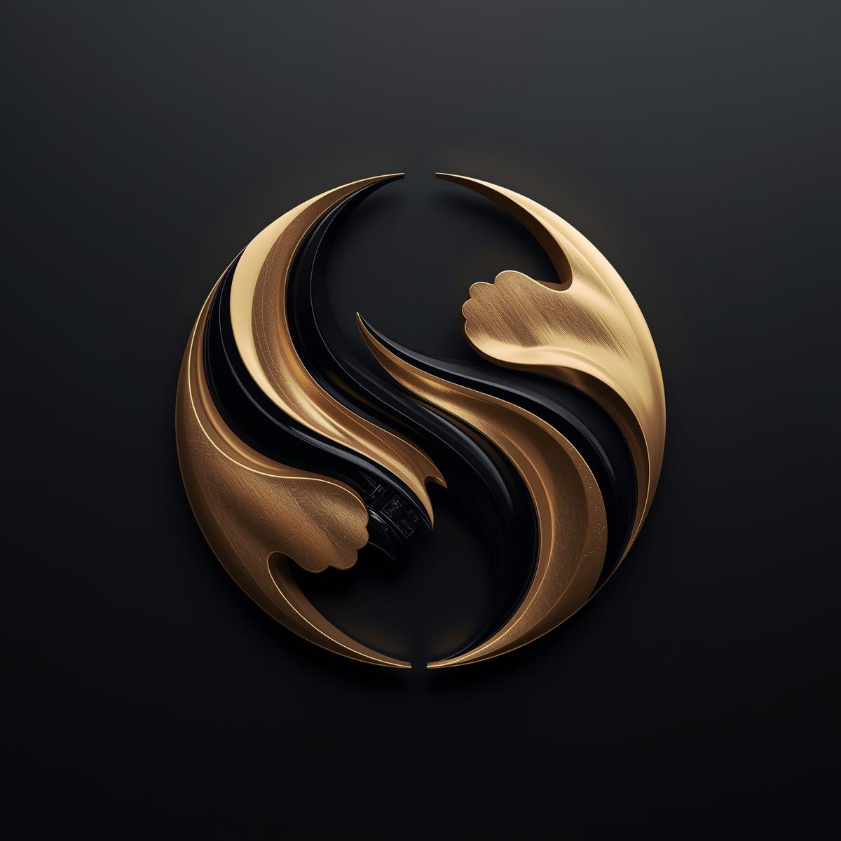 Exclusive 3D Gold Wave Logo – Modern Luxury Emblem (JPG) - Etsy