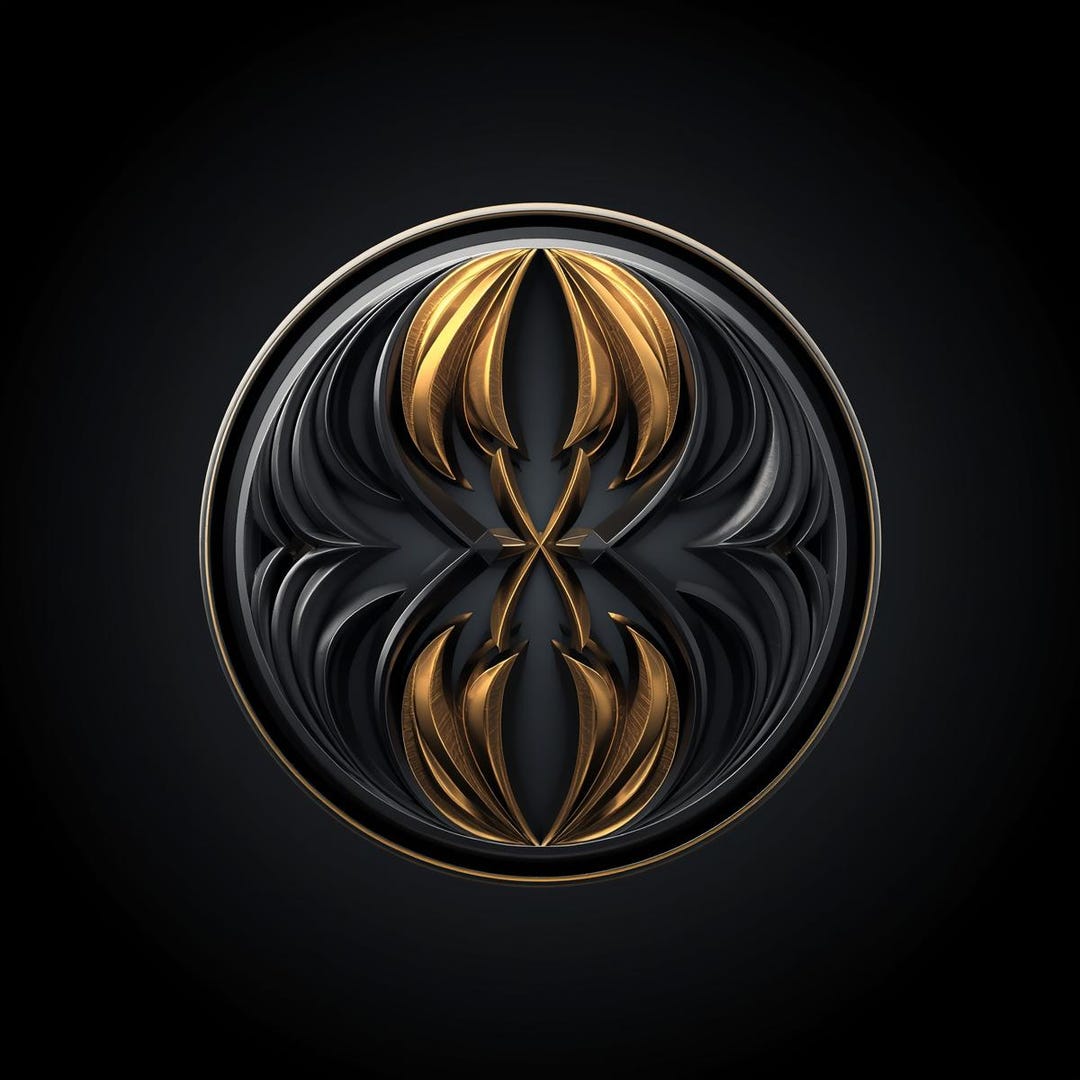 Luxury 3D Gold & Black Emblem Logo – Commercial Use - Etsy