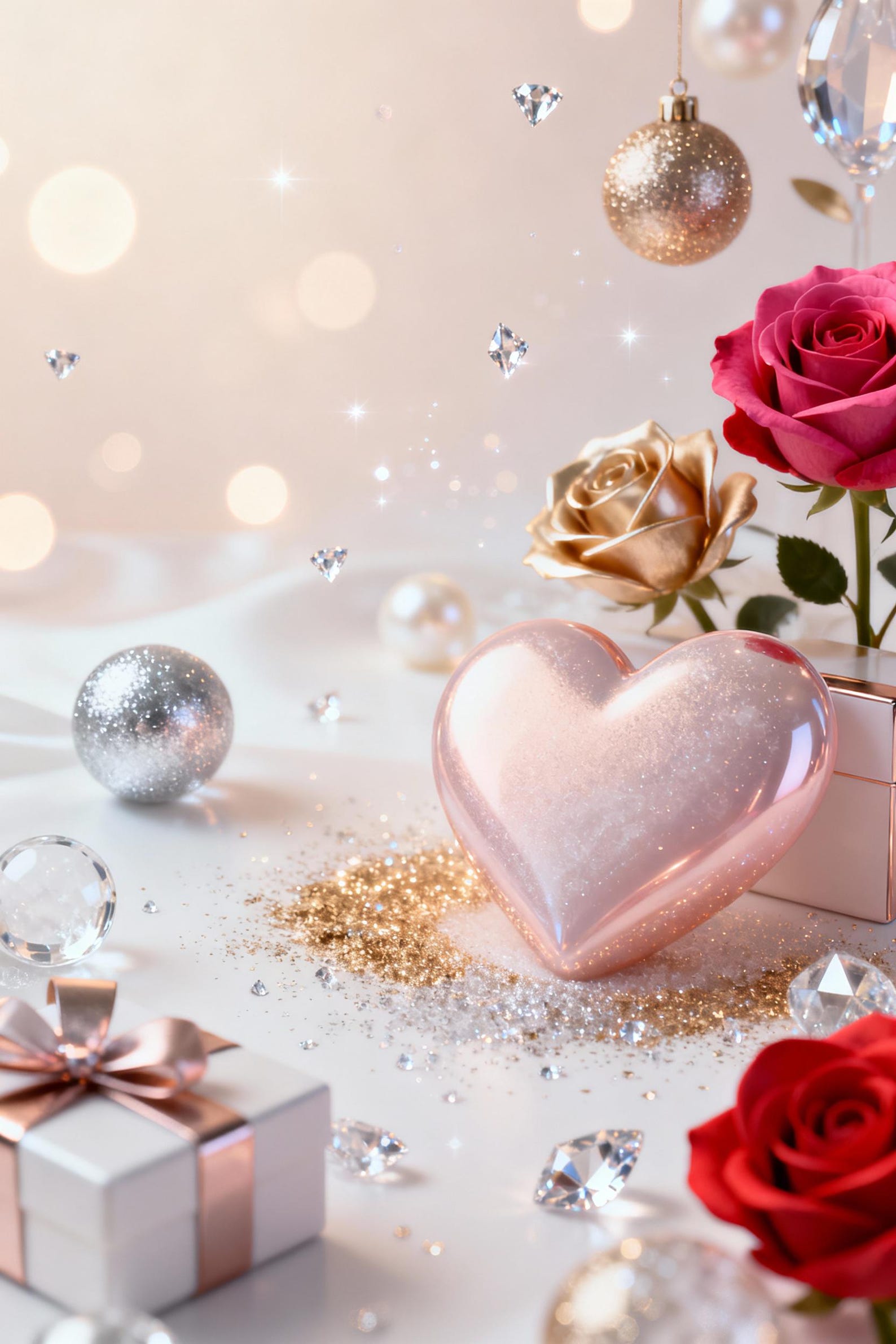 Luxury Valentine Background Template – Elegant Premium Holiday Design