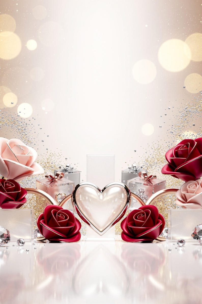 Luxury Valentine Background Template – Elegant & Premium Holiday Design
