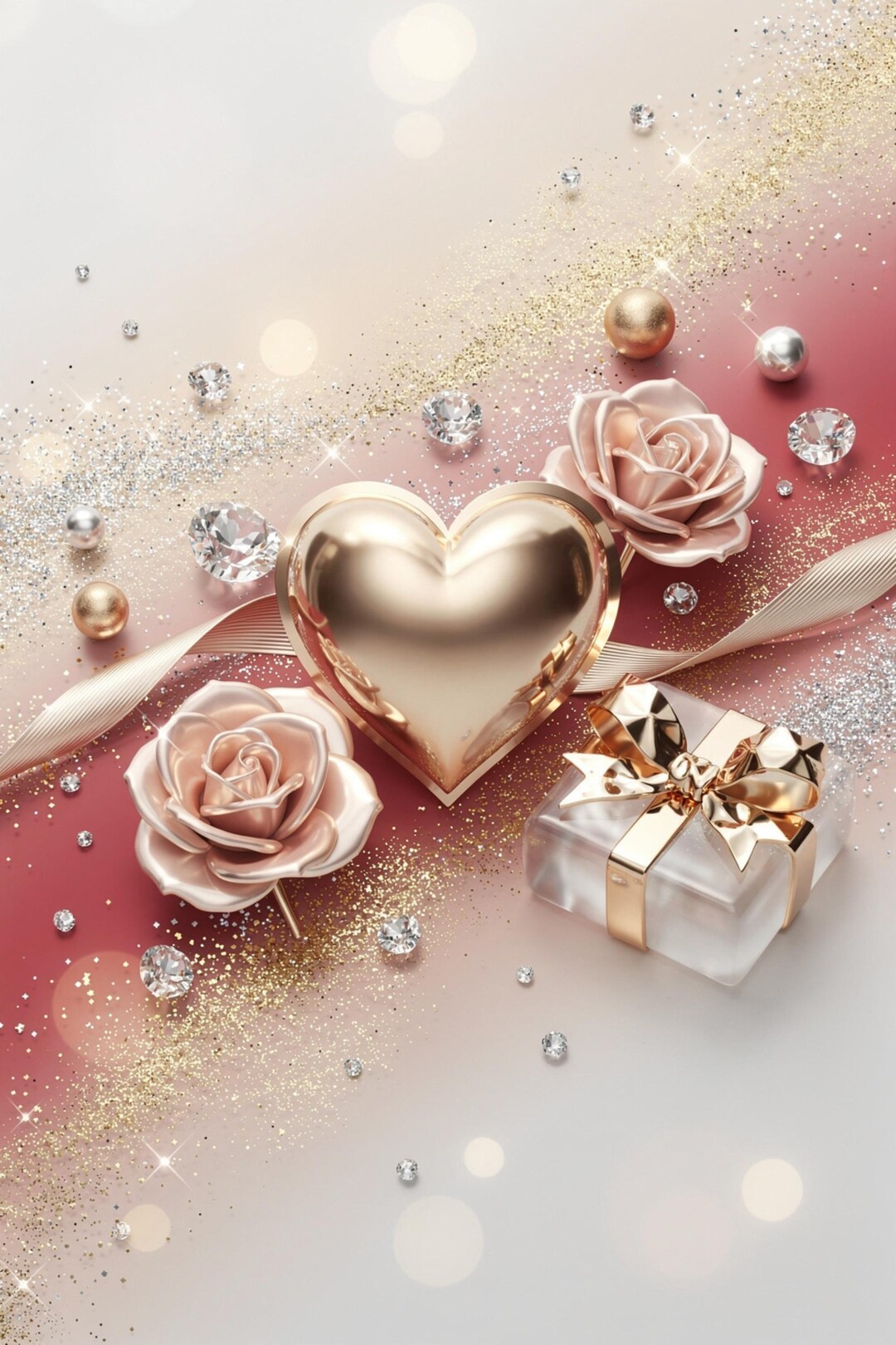 Luxury Valentine Background Template – Elegant & Premium Holiday Design