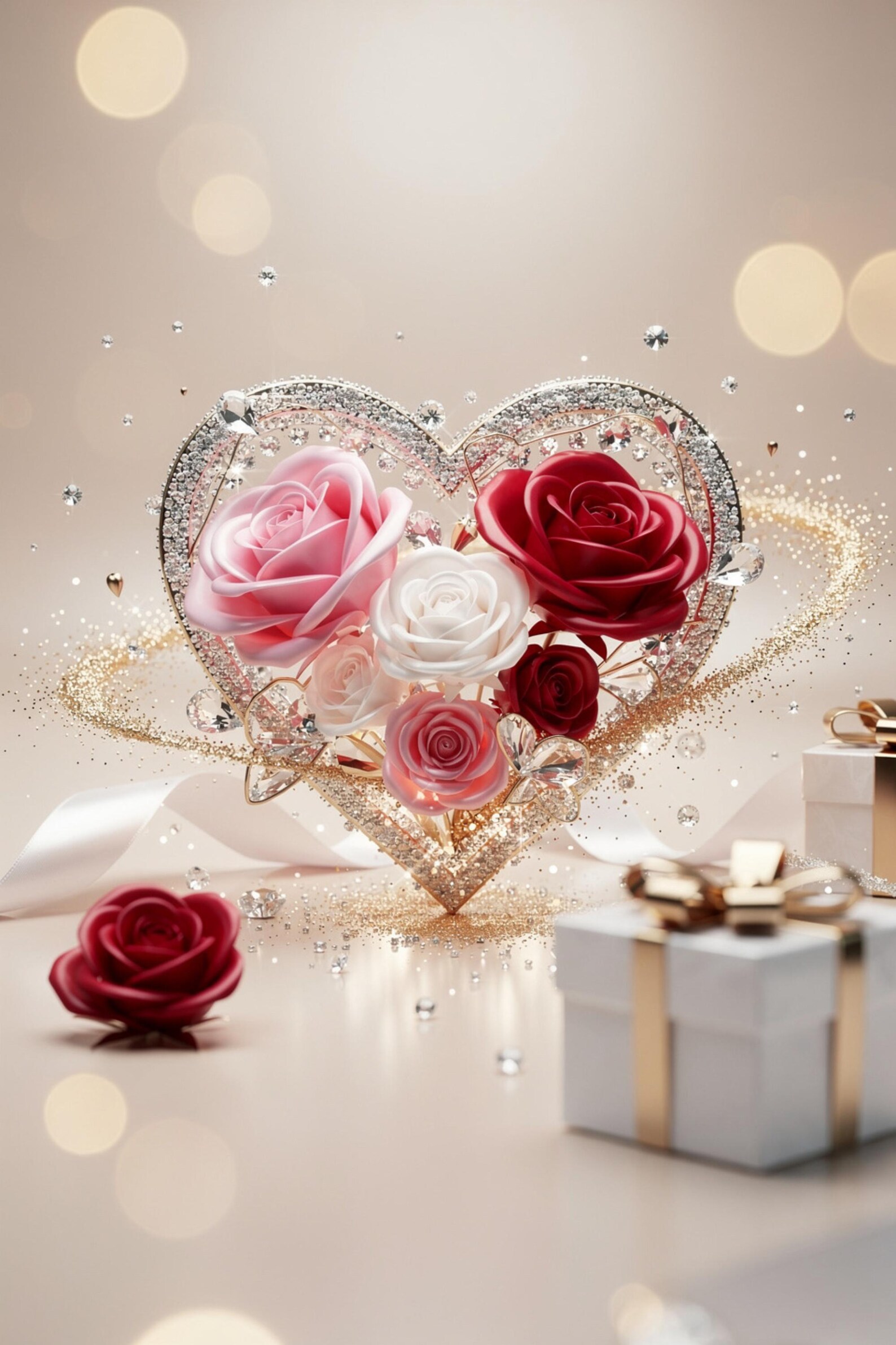 Luxury Valentine Background Template – Elegant & Premium Holiday Design