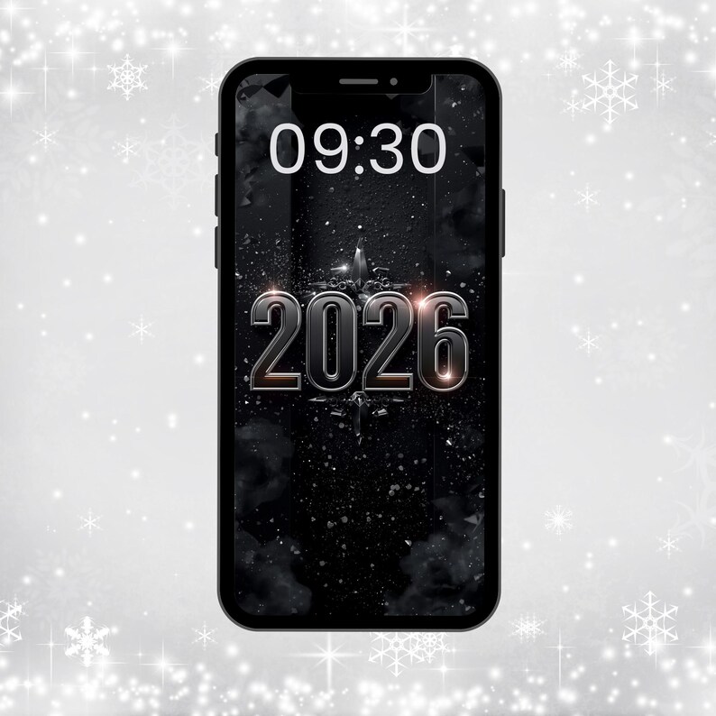 2026 Black Diamond Phone Wallpaper – Elegant & Amazing New Year Lock