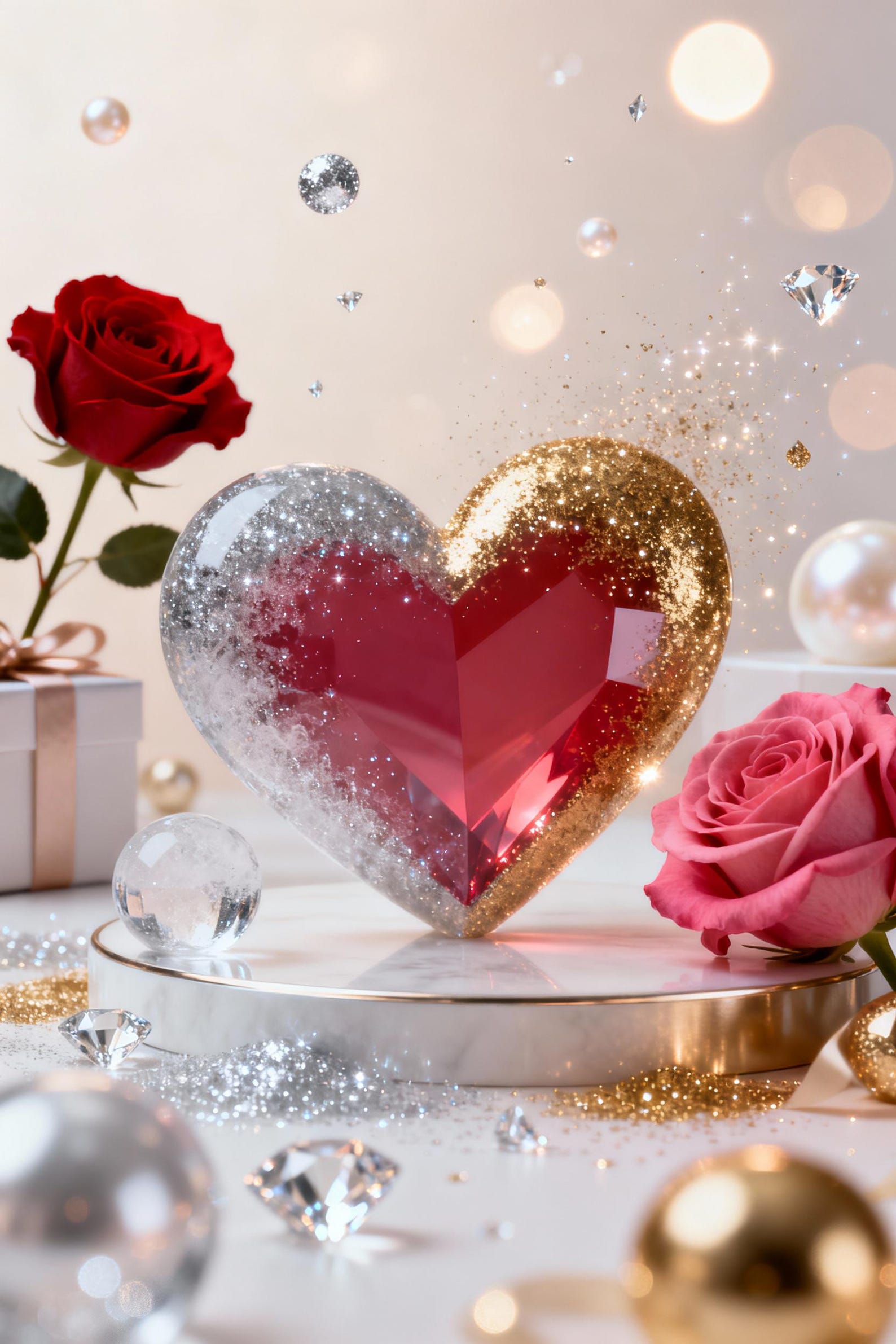 Luxury Valentine Background Template – Elegant Premium Holiday Design
