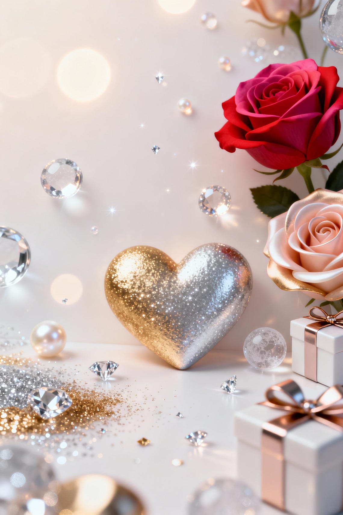 Luxury Valentine Background Template – Elegant Premium Holiday Design