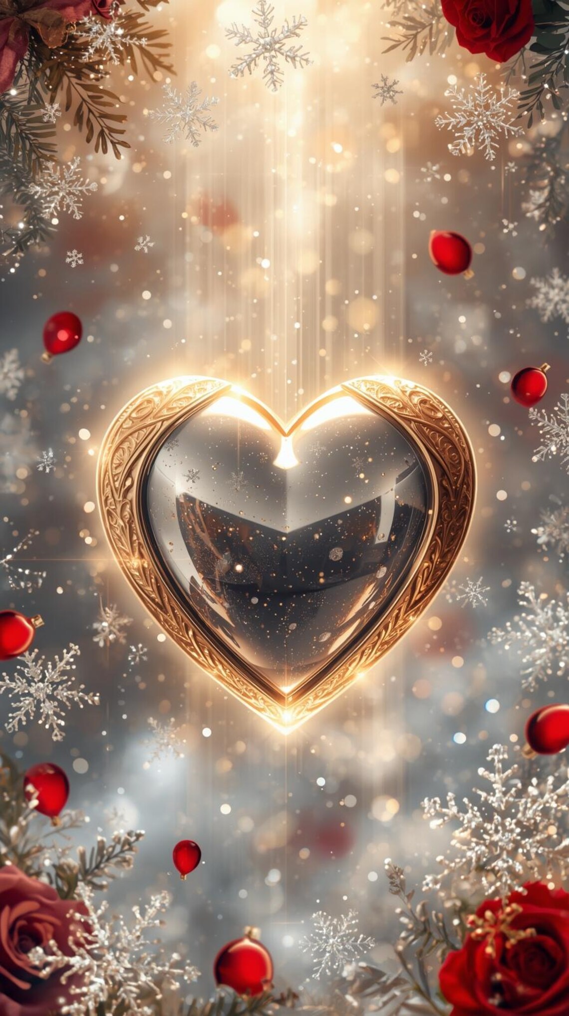Rose Gold Valentine Heart Backgrounds | Luxury Visuals (digital