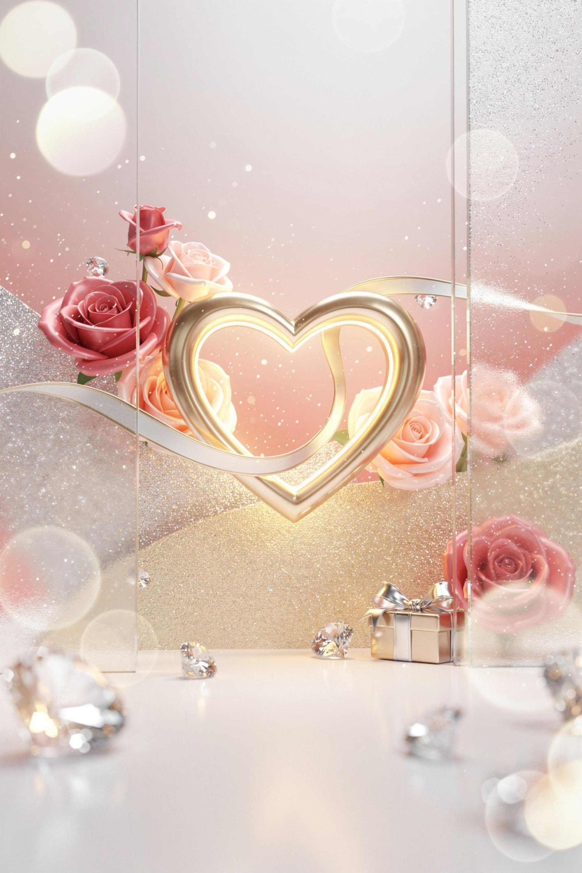 Luxury Valentine Background Template – Elegant & Premium Holiday Design