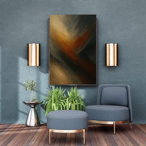 Modern Abstract Wall Art – Bold Earth Tones for a Stylish Space
