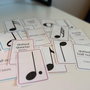 Tarjetas de símbolos musicales: Teoría musical para principiantes (PDF imprimible)