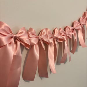 Satin Bow Garland: Coquette Party Decor