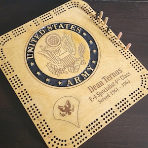 Custom Veteran Military Cribbage Board - Etsy