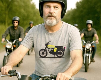 Motorart - Classic Moped FS1-E Motorcycle Illustration Design T-Shirt