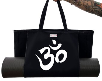 Yoga Tote Grande - OM, Yoga Tote, Yoga Bag, Yoga Mat Bag, Yoga Shoulder Bag, Beach Bag, Yoga Tote Bag, Pilates Bag, Large Yoga Bag