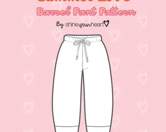 Easy Sew Barrel Pant Pattern: Women's Pleated Pants (Digital Download)