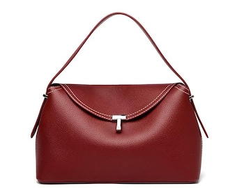 Single shoulder leather bag