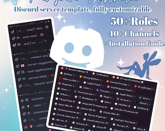 Fairycore Aesthetic Discord Template, 50+ Roles (Digital Download)