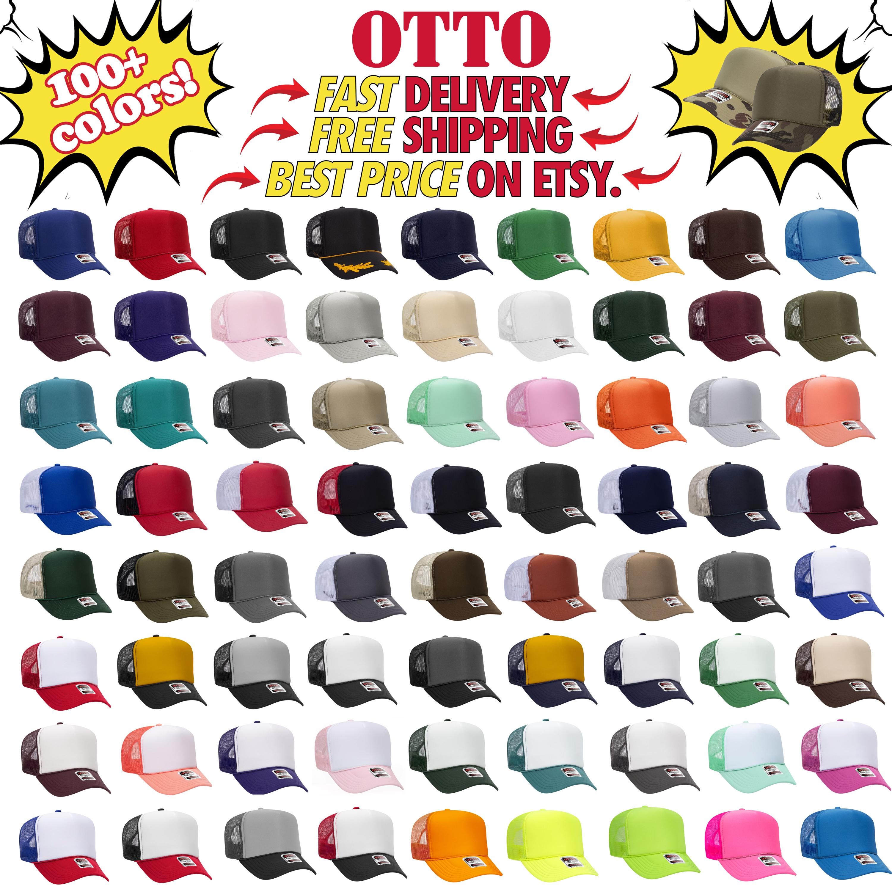 OTTO Blank Trucker Hat Wholesale and Bulk 5 Panel High Crown Polyester Foam Hat in 100 Colors Best Hat for Customization and Daily Wear Etsy UK