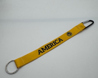 Club America Liga MX Wrist Lanyard Keychain New