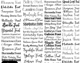 2500 Mega Fonts Bundle: Handwritten Script, Calligraphy, & Modern Fonts (OTF, TTF) Digital Download