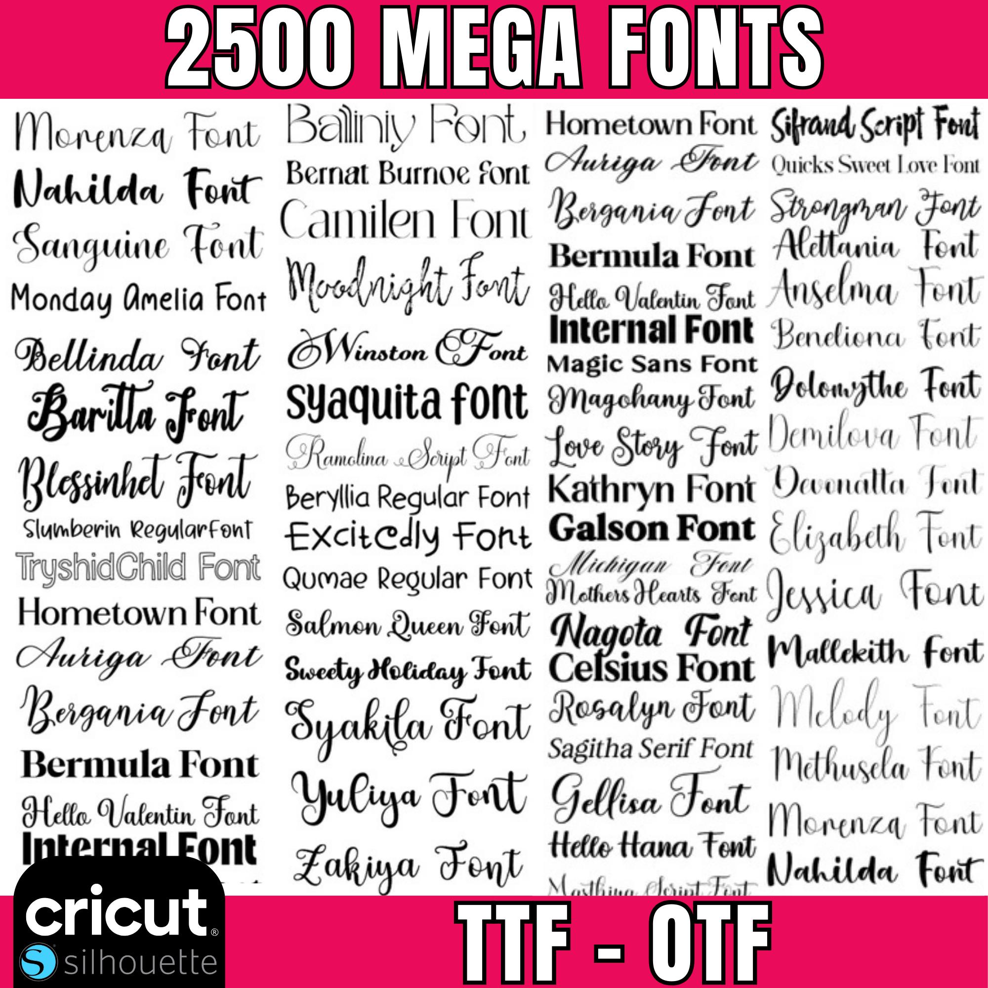 2500 Mega Fonts Bundle: Handwritten Script, Calligraphy, & Modern Fonts ...